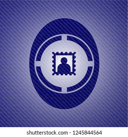 picture icon with denim texture