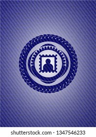 picture icon with denim texture