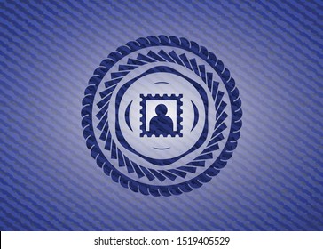 picture icon with denim texture