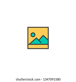 Picture icon design. Essential icon vector illustration