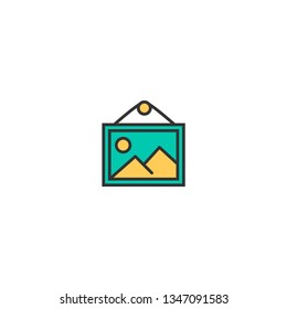 Picture icon design. Essential icon vector illustration