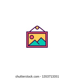 Picture icon design. Essential icon vector illustration