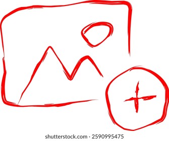 picture icon in Doodle style