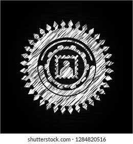picture icon drawn on blackboard