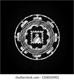 picture icon drawn on blackboard