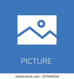  Picture icon. Editable  Picture icon for web or mobile.