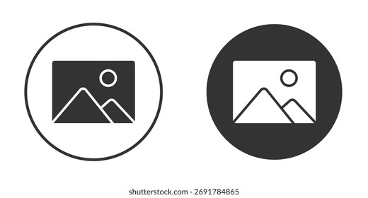 Picture icon. filled flat sign for mobile concept. Vector graphics
