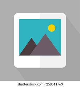 Picture icon. Flat design. Vector illustration