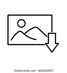 Icono de imagen. Pictograma plano para web. Icono de línea. Sencillo símbolo fotográfico aislado en fondo blanco. Pasos de vector de contorno10
