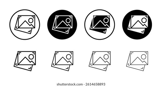 Picture icon flat and simple set design