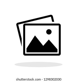 Picture icon in flat style. Image symbol for your web site design, logo, app, UI Vector EPS 10.