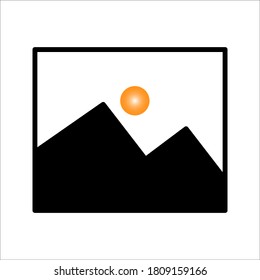 Picture icon graphic design template vector isolated. photography vector icon. Picture coming soon. Means that no photo. Missing image signed or uploading No image available or folder archive. vector.
