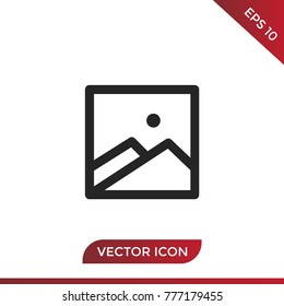 Picture icon. Image symbol, flat vector illustration.