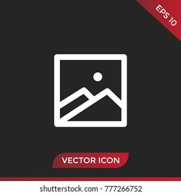 Picture icon. Image symbol, flat vector illustration.