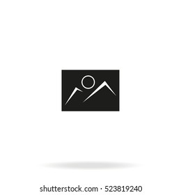 Picture icon. Image template.