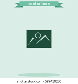 Picture icon. Image template.
