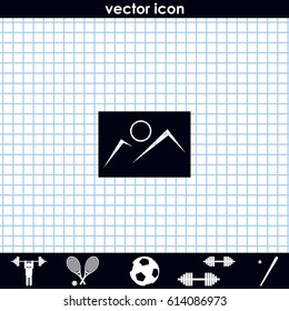 Picture icon. Image template.
