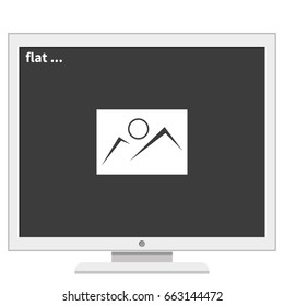 Picture icon. Image template.