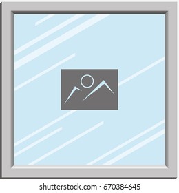 Picture icon. Image template.