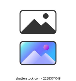 Icono de imagen. Imaginen la ilustración vectorial establecida.