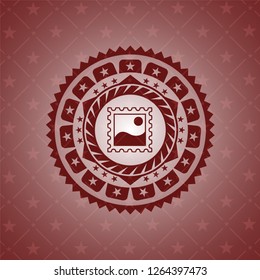 picture icon inside badge with red background