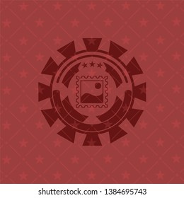 picture icon inside badge with red background