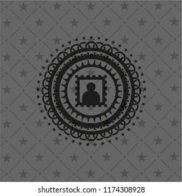 picture icon inside black emblem