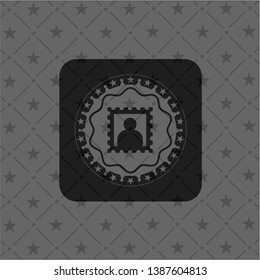 picture icon inside black emblem