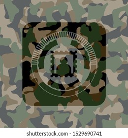 picture icon inside camouflage texture