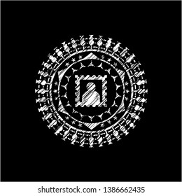 picture icon inside chalk emblem