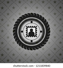 picture icon inside dark emblem