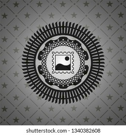 picture icon inside dark emblem