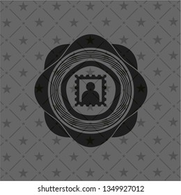 picture icon inside dark emblem