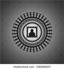 picture icon inside dark emblem