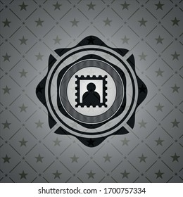 picture icon inside dark emblem