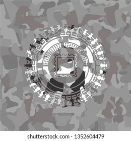 picture icon inside grey camo texture