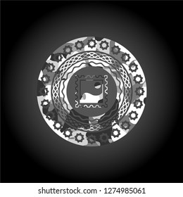 picture icon inside grey camouflaged emblem