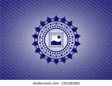 picture icon inside jean background