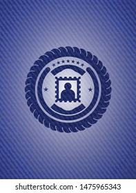 picture icon inside jean background