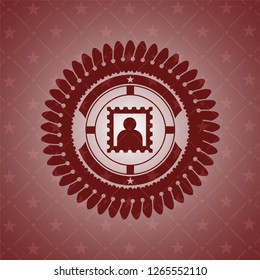 picture icon inside red icon or emblem