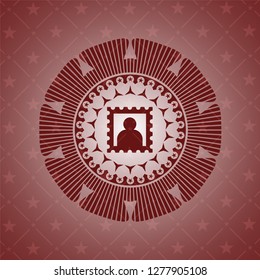 picture icon inside red icon or emblem
