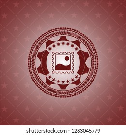 picture icon inside red icon or emblem