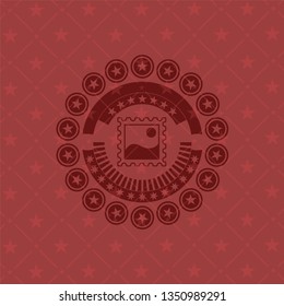 picture icon inside red emblem