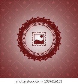 picture icon inside red emblem