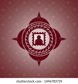 picture icon inside red emblem