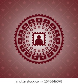 picture icon inside red icon or emblem