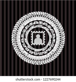 picture icon inside silvery badge
