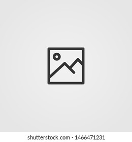 Picture icon isolated on white background. Vector illustration