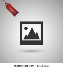 Picture icon isolated on white. EPS 10 vector