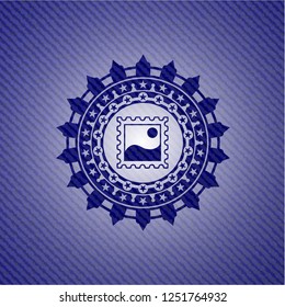 picture icon with jean texture